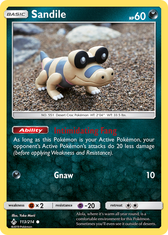 Sandile (113/214) [Sun & Moon: Unbroken Bonds] - Comfy Hobbies