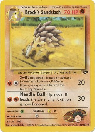 Brock's Sandslash (36/132) [Gym Challenge Unlimited] - Comfy Hobbies