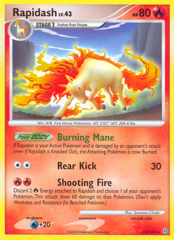 Rapidash (22/100) [Diamond & Pearl: Stormfront] - Comfy Hobbies