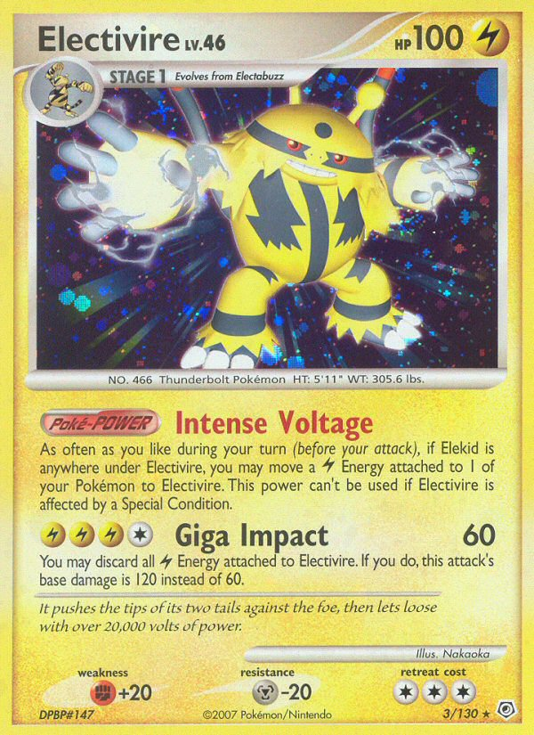 Electivire (3/130) [Diamond & Pearl: Base Set] - Comfy Hobbies