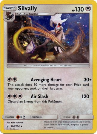 Silvally (184/236) (Cosmos Holo) [Sun & Moon: Unified Minds] - Comfy Hobbies