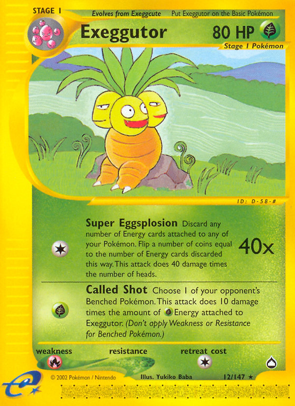 Exeggutor (12/147) [Aquapolis] - Comfy Hobbies
