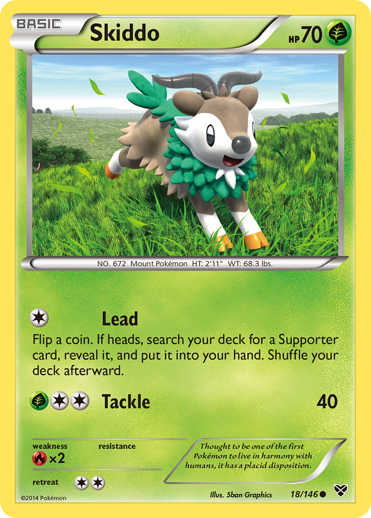 Skiddo (18/146) [XY: Base Set] - Comfy Hobbies