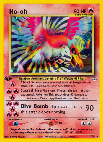 Ho-oh (7/64) [Neo Revelation 1st Edition] - Comfy Hobbies