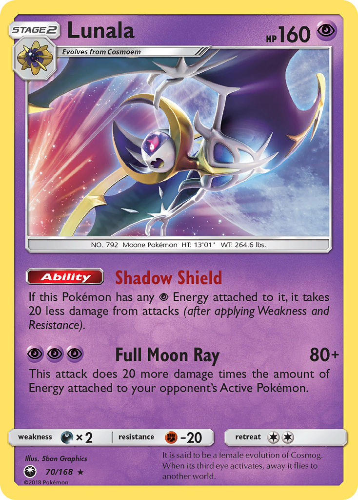 Lunala (70/168) [Sun & Moon: Celestial Storm] - Comfy Hobbies