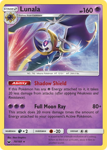 Lunala (70/168) [Sun & Moon: Celestial Storm] - Comfy Hobbies