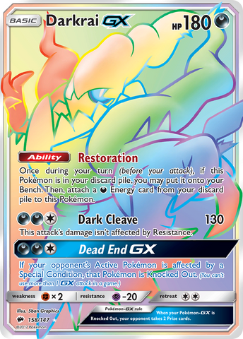 Darkrai GX (158/147) [Sun & Moon: Burning Shadows] - Comfy Hobbies
