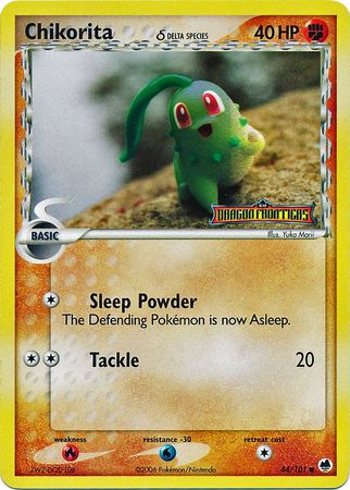 Chikorita (44/101) (Delta Species) (Stamped) [EX: Dragon Frontiers] - Comfy Hobbies
