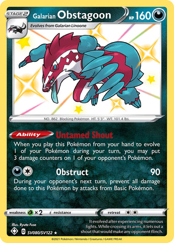 Galarian Obstagoon (SV080/SV122) [Sword & Shield: Shining Fates] - Comfy Hobbies