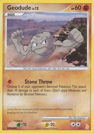 Geodude (1/11) [Diamond & Pearl: Trainer Kit - Lucario] - Comfy Hobbies