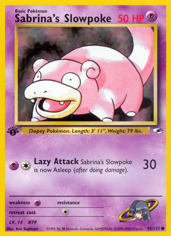 Sabrina's Slowpoke (95/132) [Gym Heroes 1st Edition] - Comfy Hobbies