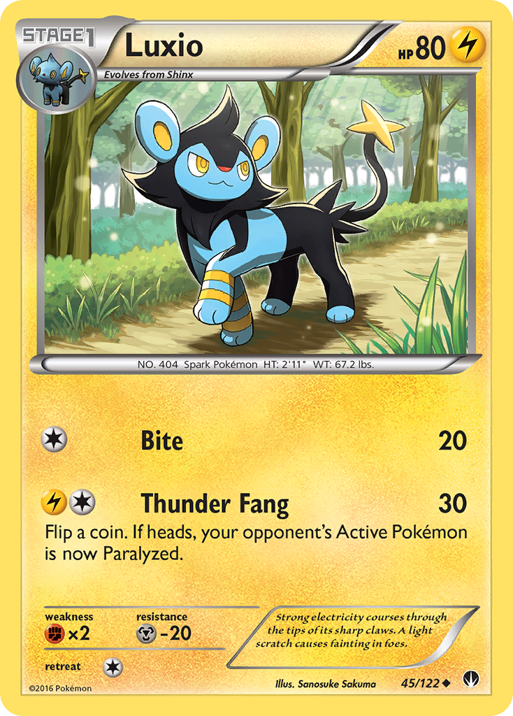 Luxio (45/122) [XY: BREAKpoint] - Comfy Hobbies