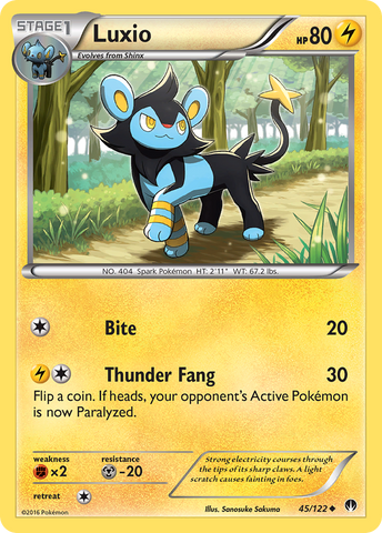 Luxio (45/122) [XY: BREAKpoint] - Comfy Hobbies