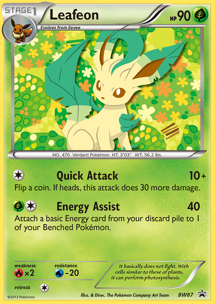 Leafeon (BW87) [Black & White: Black Star Promos] - Comfy Hobbies
