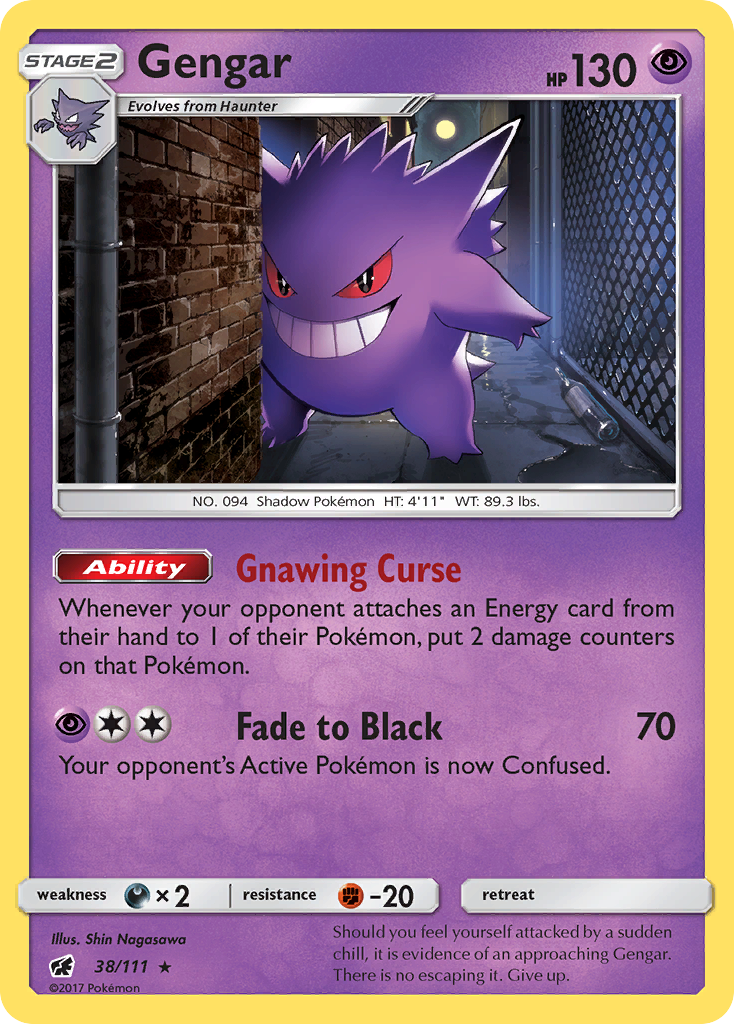 Gengar (38/111) [Sun & Moon: Crimson Invasion] - Comfy Hobbies