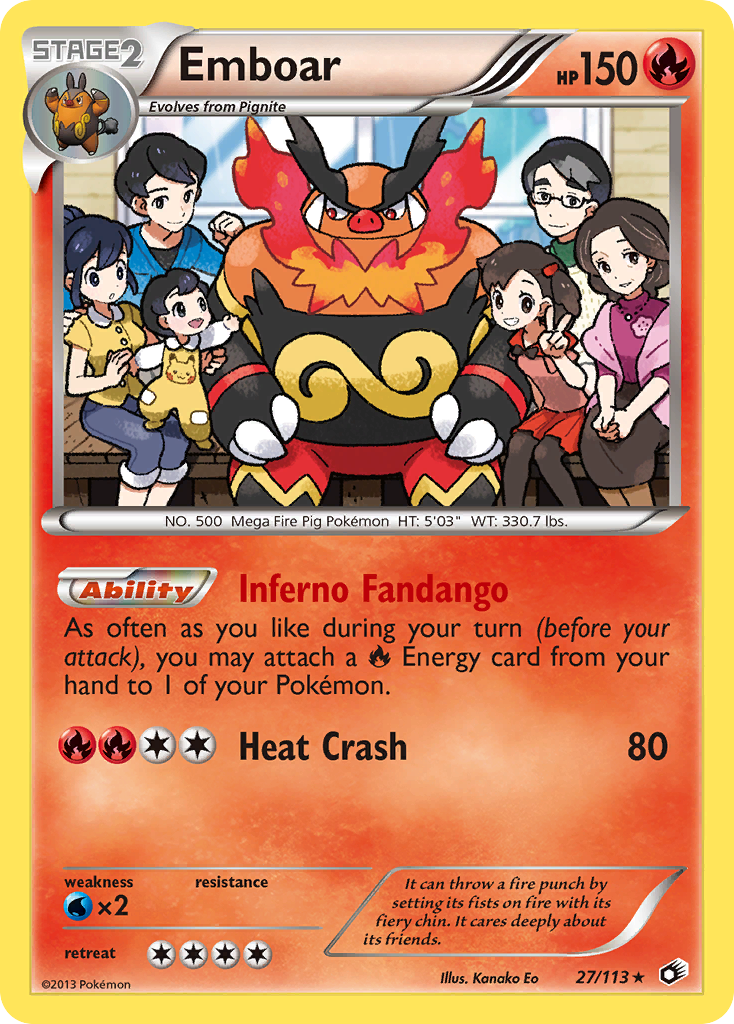 Emboar (27/113) (Theme Deck Exclusive) [Black & White: Legendary Treasures] - Comfy Hobbies