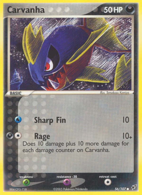 Carvanha (56/107) [EX: Deoxys] - Comfy Hobbies