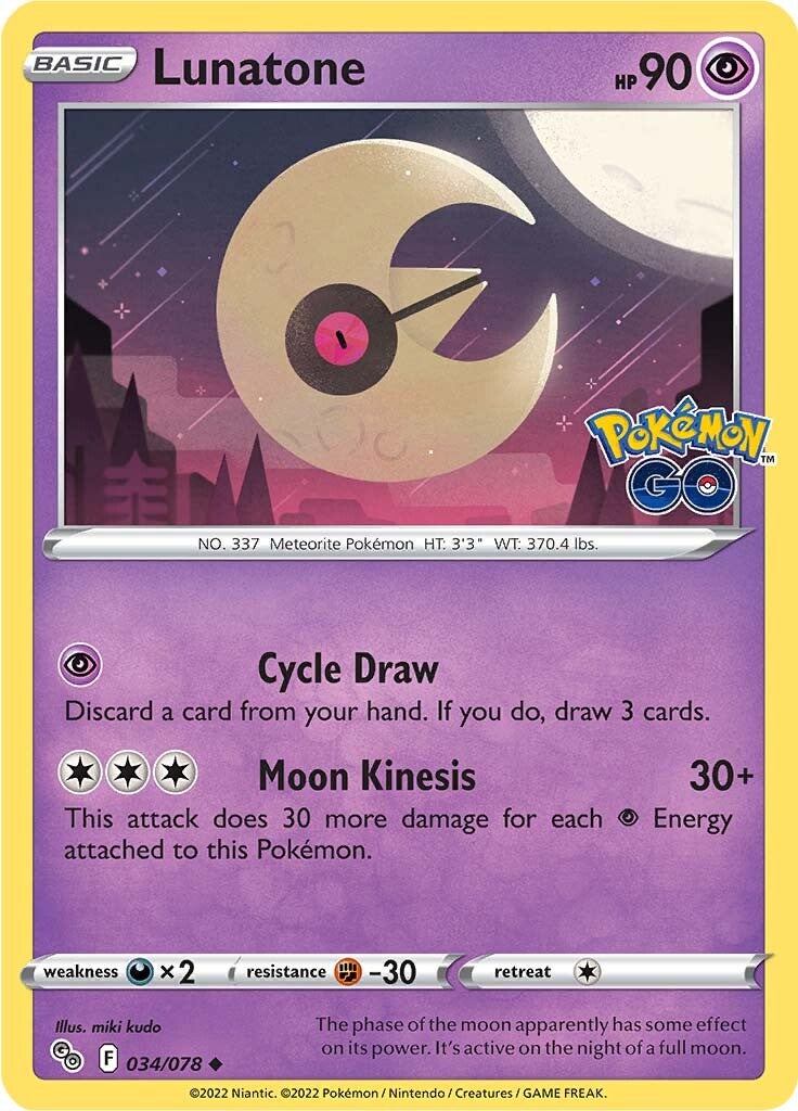 Lunatone (034/078) [Pokémon GO] - Comfy Hobbies