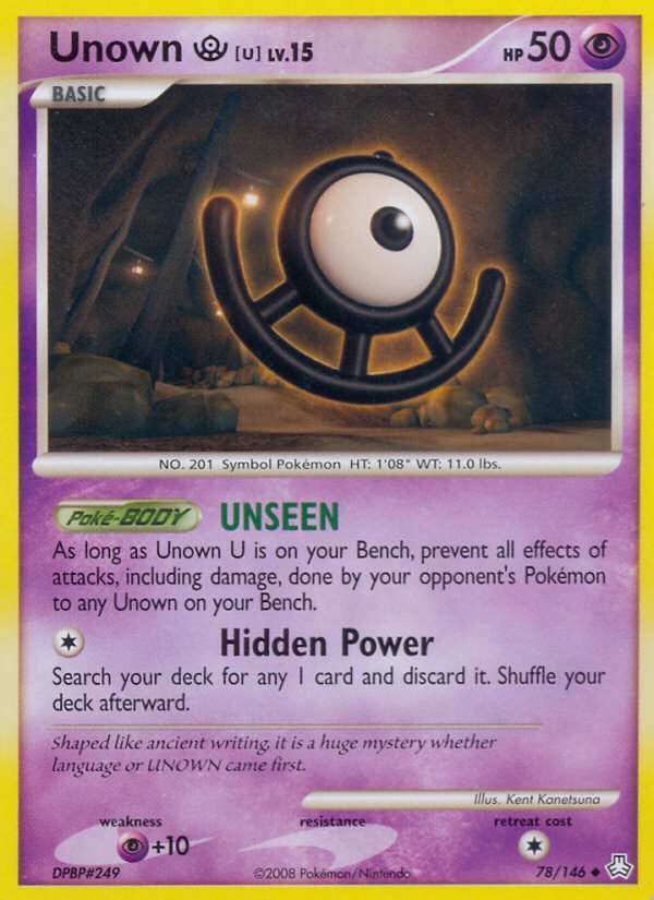 Unown U (78/146) [Diamond & Pearl: Legends Awakened] - Comfy Hobbies