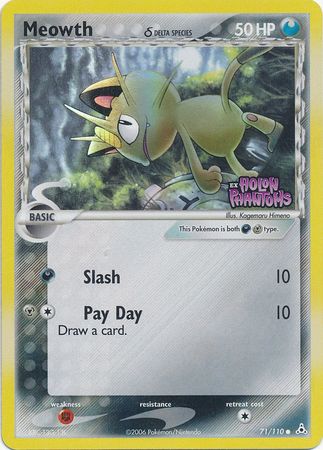 Meowth (71/110) (Delta Species) (Stamped) [EX: Holon Phantoms] - Comfy Hobbies