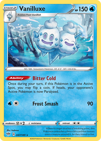 Vanilluxe (047/189) [Sword & Shield: Darkness Ablaze] - Comfy Hobbies
