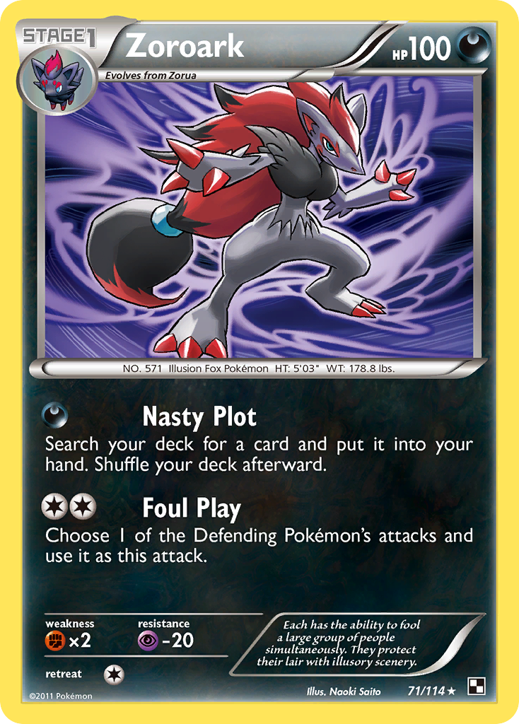 Zoroark (71/114) (Theme Deck Exclusive) [Black & White: Base Set] - Comfy Hobbies