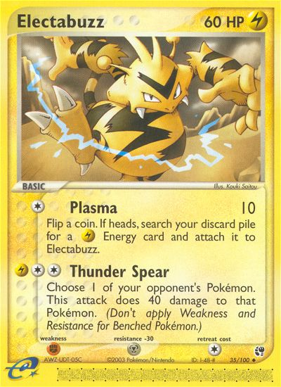 Electabuzz (35/100) [EX: Sandstorm] - Comfy Hobbies