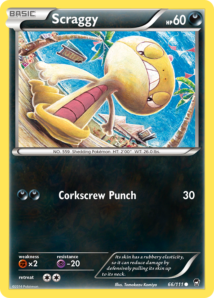 Scraggy (66/111) [XY: Furious Fists] - Comfy Hobbies