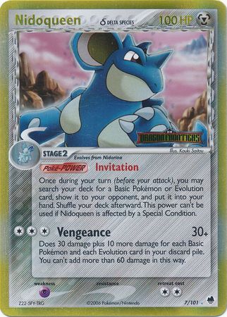 Nidoqueen (7/101) (Delta Species) (Stamped) [EX: Dragon Frontiers] - Comfy Hobbies