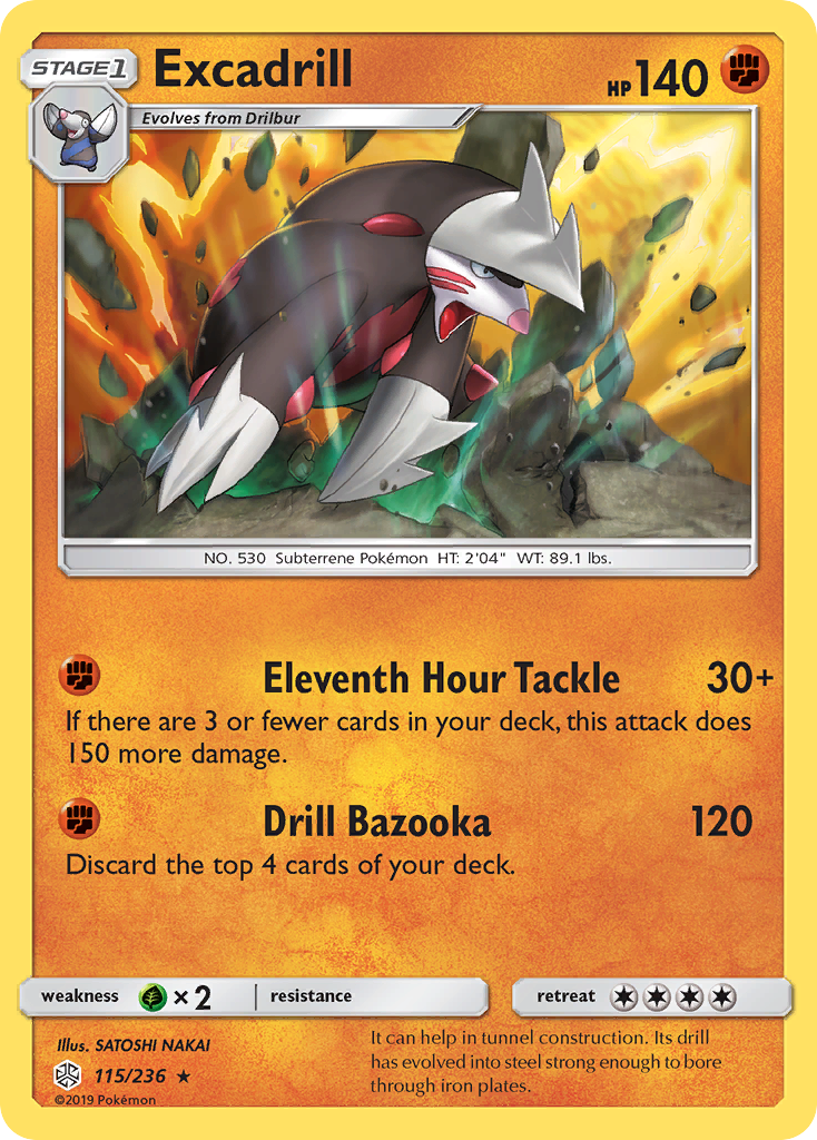 Excadrill (115/236) [Sun & Moon: Cosmic Eclipse] - Comfy Hobbies