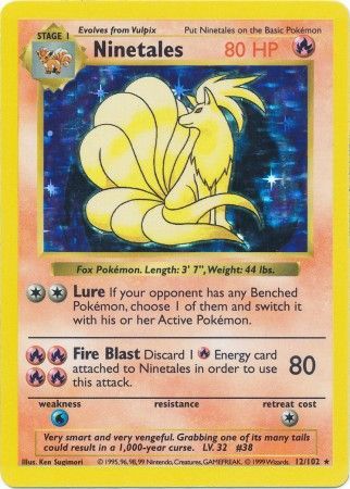 Ninetales (12/102) [Base Set Shadowless Unlimited] - Comfy Hobbies
