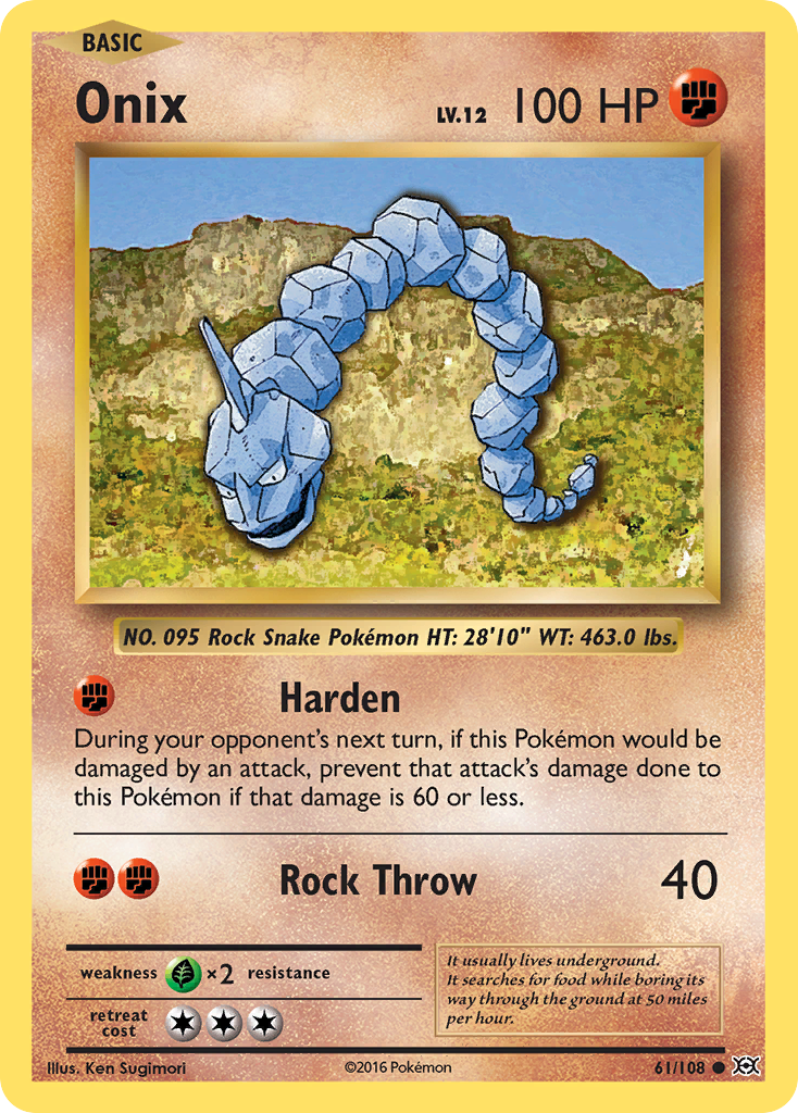 Onix (61/108) [XY: Evolutions] - Comfy Hobbies