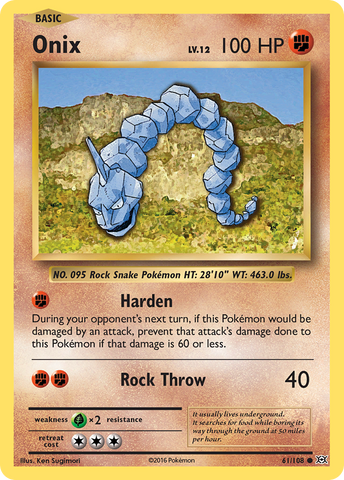 Onix (61/108) [XY: Evolutions] - Comfy Hobbies