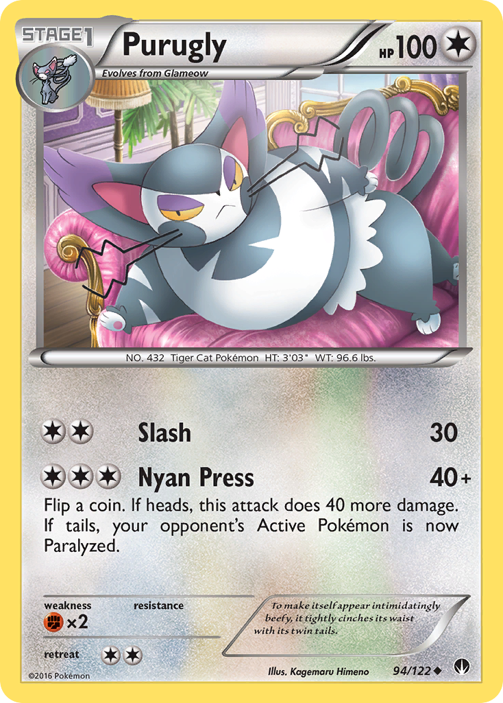 Purugly (94/122) [XY: BREAKpoint] - Comfy Hobbies