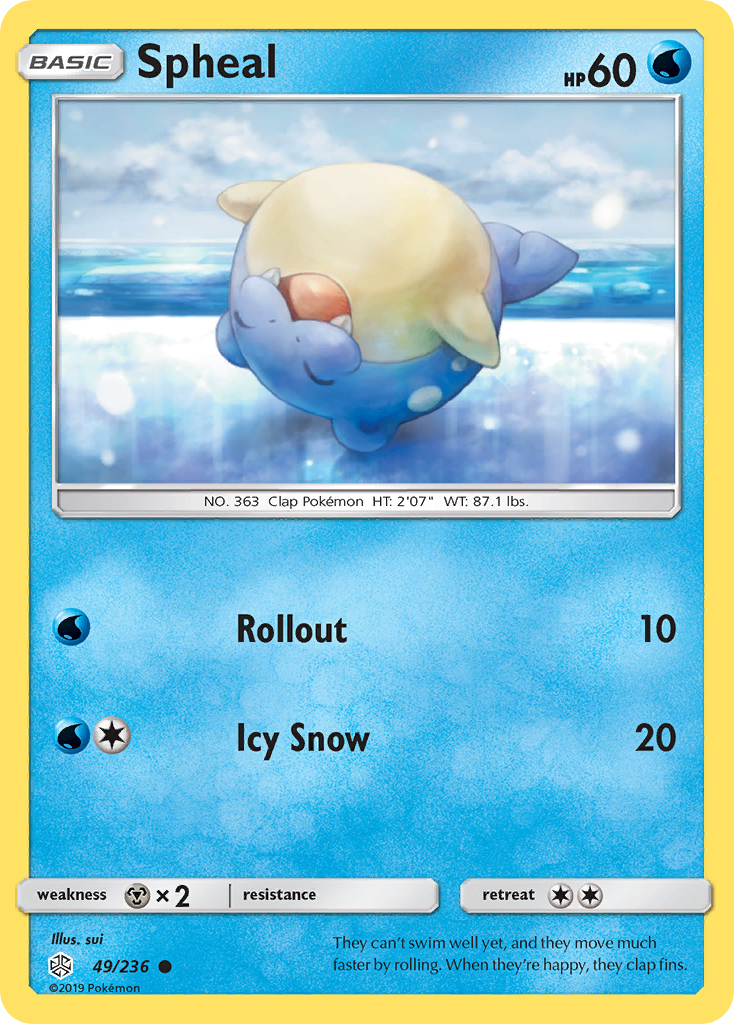 Spheal (49/236) [Sun & Moon: Cosmic Eclipse] - Comfy Hobbies