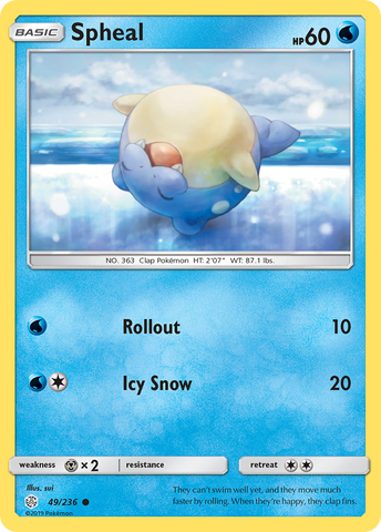 Spheal (49/236) [Sun & Moon: Cosmic Eclipse] - Comfy Hobbies