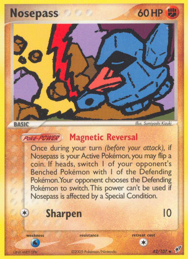 Nosepass (42/107) [EX: Deoxys] - Comfy Hobbies
