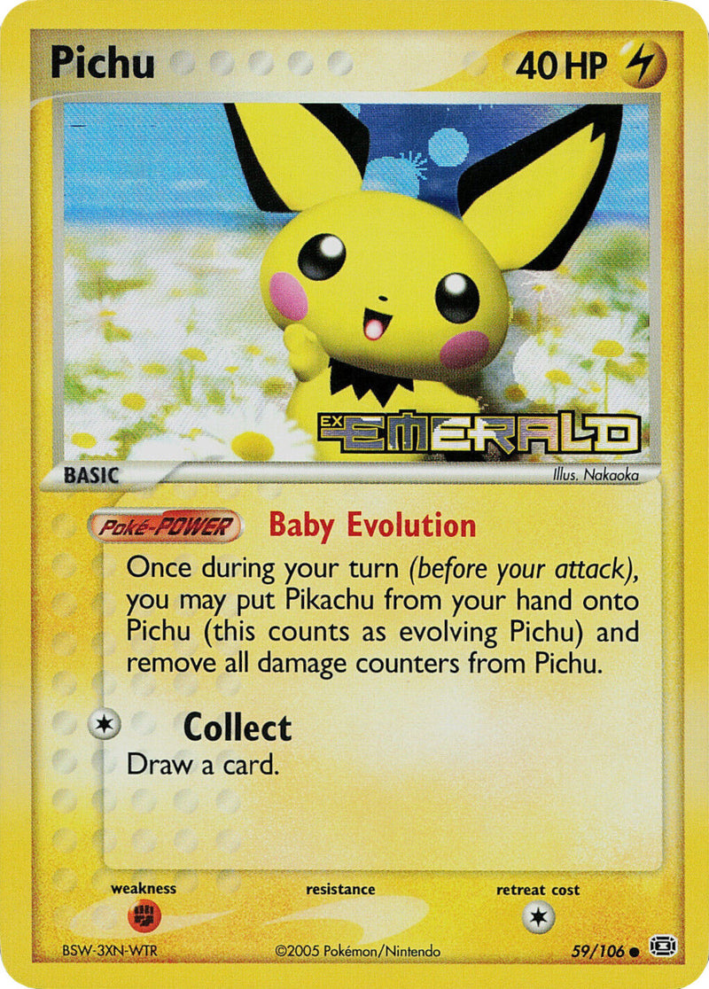 Pichu (59/106) (Stamped) [EX: Emerald] - Comfy Hobbies