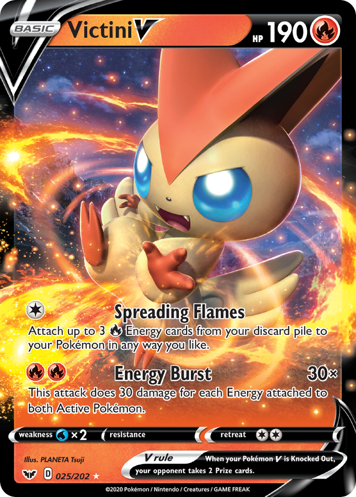 Victini V (025/202) [Sword & Shield: Base Set] - Comfy Hobbies