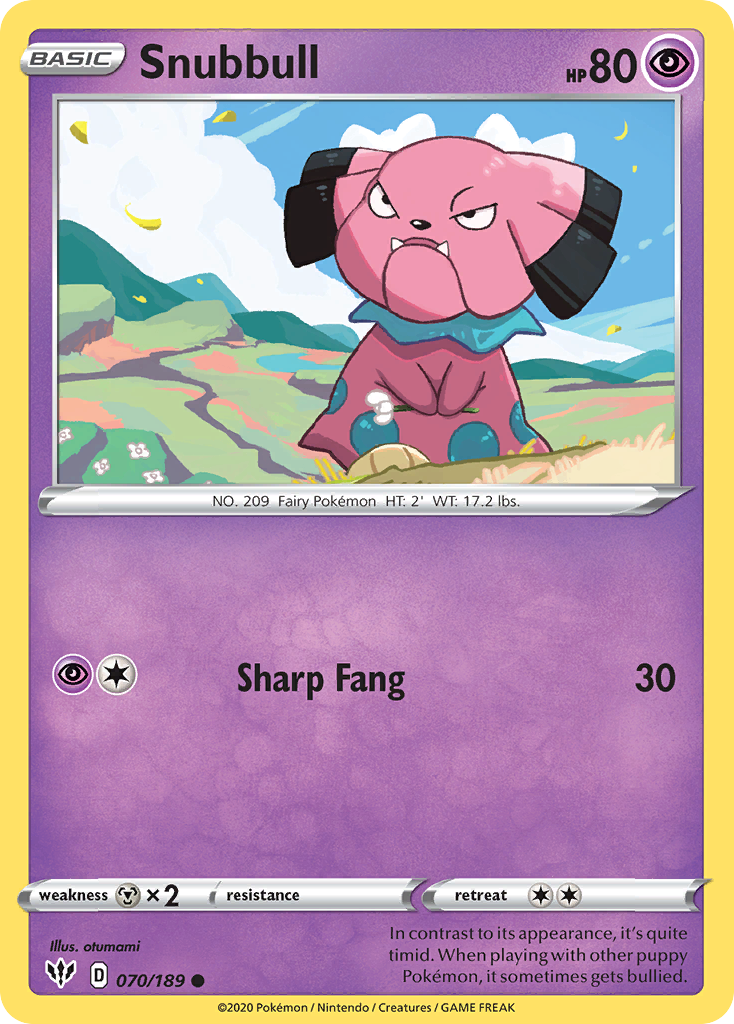 Snubbull (070/189) [Sword & Shield: Darkness Ablaze] - Comfy Hobbies