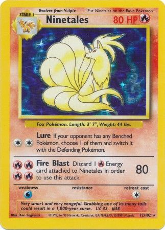 Ninetales (12/102) [Base Set Unlimited] - Comfy Hobbies