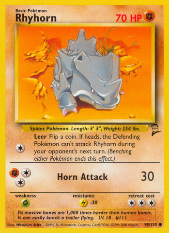 Rhyhorn (90/130) [Base Set 2] - Comfy Hobbies