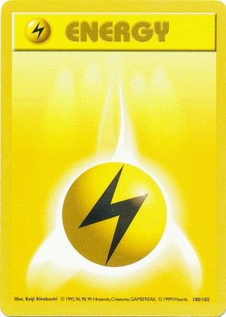 Lightning Energy (100/102) [Base Set Shadowless Unlimited] - Comfy Hobbies