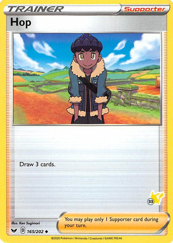 Hop (165/202) (Pikachu Stamp #33) [Battle Academy 2022] - Comfy Hobbies