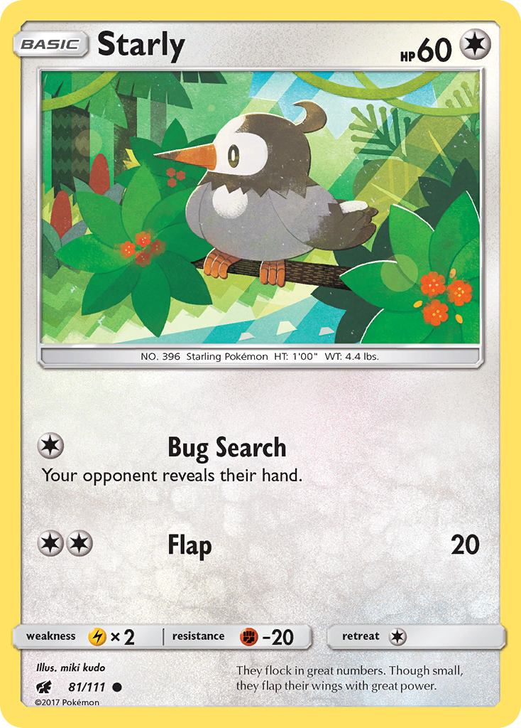 Starly (81/111) [Sun & Moon: Crimson Invasion] - Comfy Hobbies