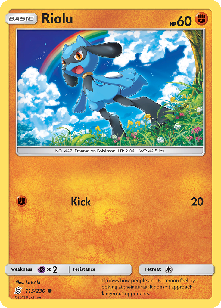 Riolu (115/236) [Sun & Moon: Unified Minds] - Comfy Hobbies