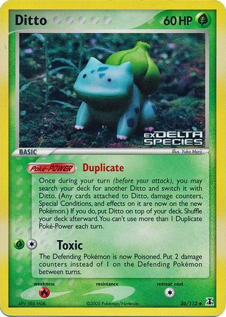 Ditto (36/113) (Stamped) [EX: Delta Species] - Comfy Hobbies