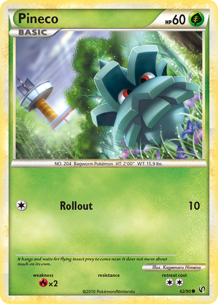 Pineco (62/90) [HeartGold & SoulSilver: Undaunted] - Comfy Hobbies
