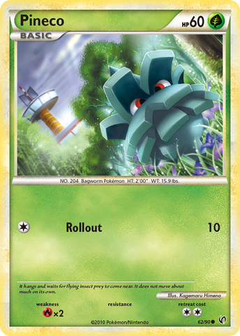 Pineco (62/90) [HeartGold & SoulSilver: Undaunted] - Comfy Hobbies