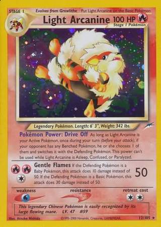 Light Arcanine (12/105) [Neo Destiny Unlimited] - Comfy Hobbies